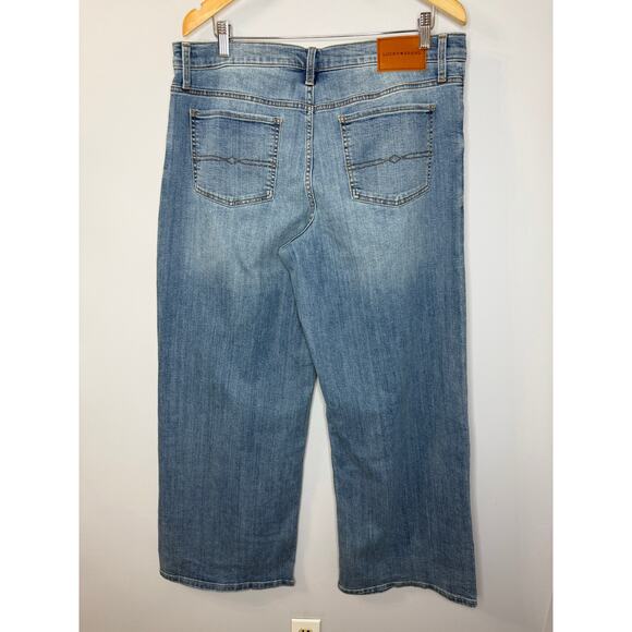 Lucky Brand Mid Rise Sweet Wide Leg Jeans Women's 14/32 Moonlit Mist Wash New - Picture 9 of 15